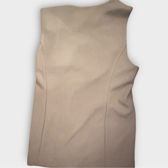 Chicos Black Label sleeveless long vest NWT beige sz 2 (US 12) career wear chic - Picture 9 of 14